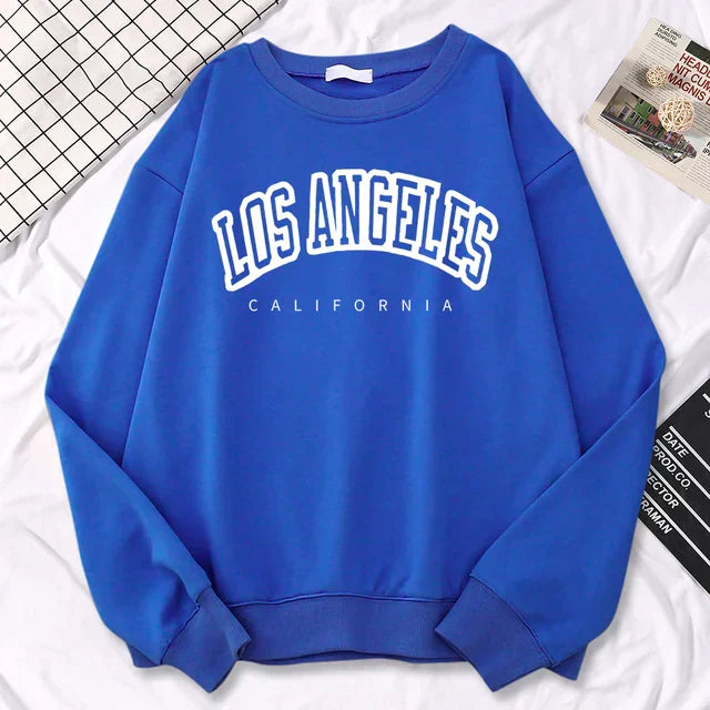 Sweatshirt femme oversize – coton – imprimé graphique – col rond – coupe ample