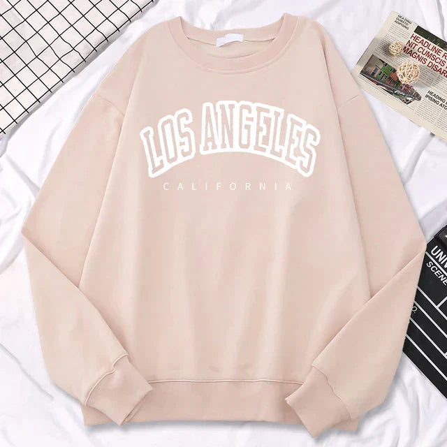 Sweatshirt femme oversize – coton – imprimé graphique – col rond – coupe ample