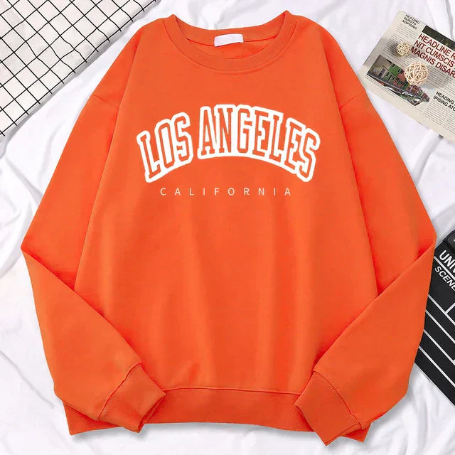 Sweatshirt femme oversize – coton – imprimé graphique – col rond – coupe ample