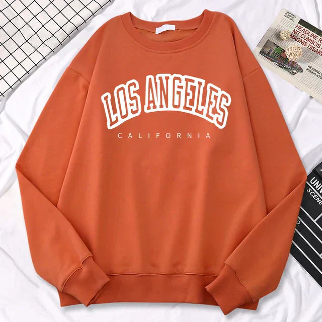 Sweatshirt femme oversize – coton – imprimé graphique – col rond – coupe ample