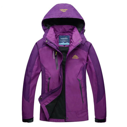 Veste imperméable femme – Coupe décontractée – Capuche réglable – Fermeture zippée