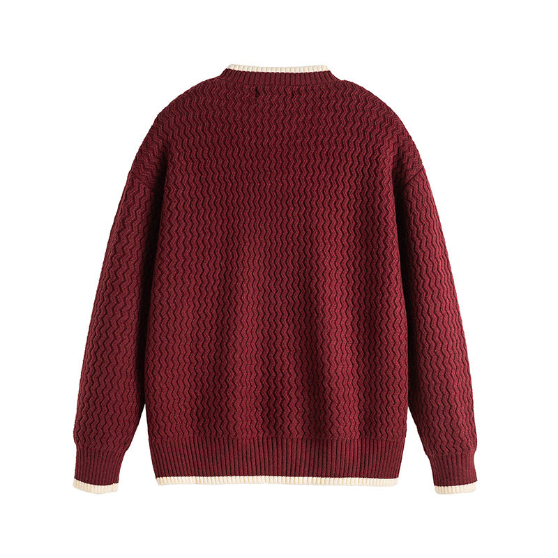 Thomas Pull Brodé | Confortable Pull