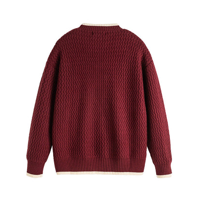 Thomas Pull Brodé | Confortable Pull