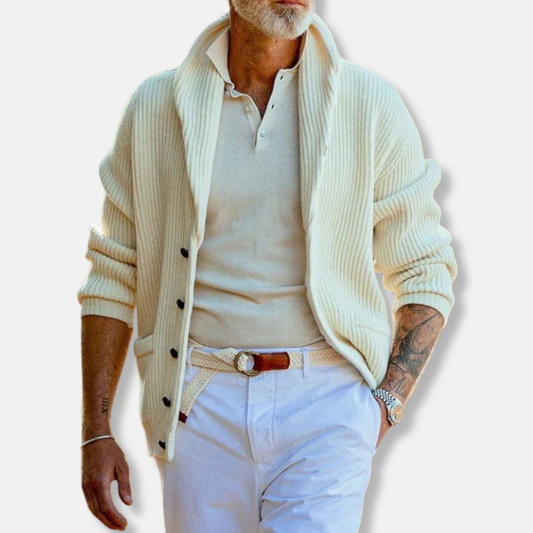 Arthur Cardigan Col Châle | Coupe Décontractée Boutonnage Frontal Cardigan