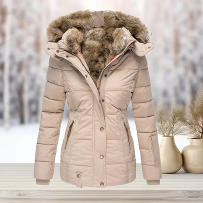Manteau d'hiver à capuche en fausse fourrure chic et confortable pour femme