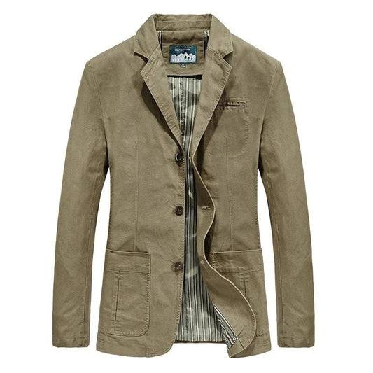 Blazer homme – Coupe ajustée – Tissu respirant – Style casual chic – Poches plaquées
