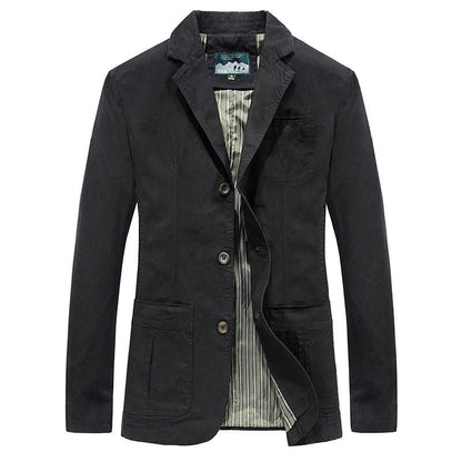 Blazer homme – Coupe ajustée – Tissu respirant – Style casual chic – Poches plaquées