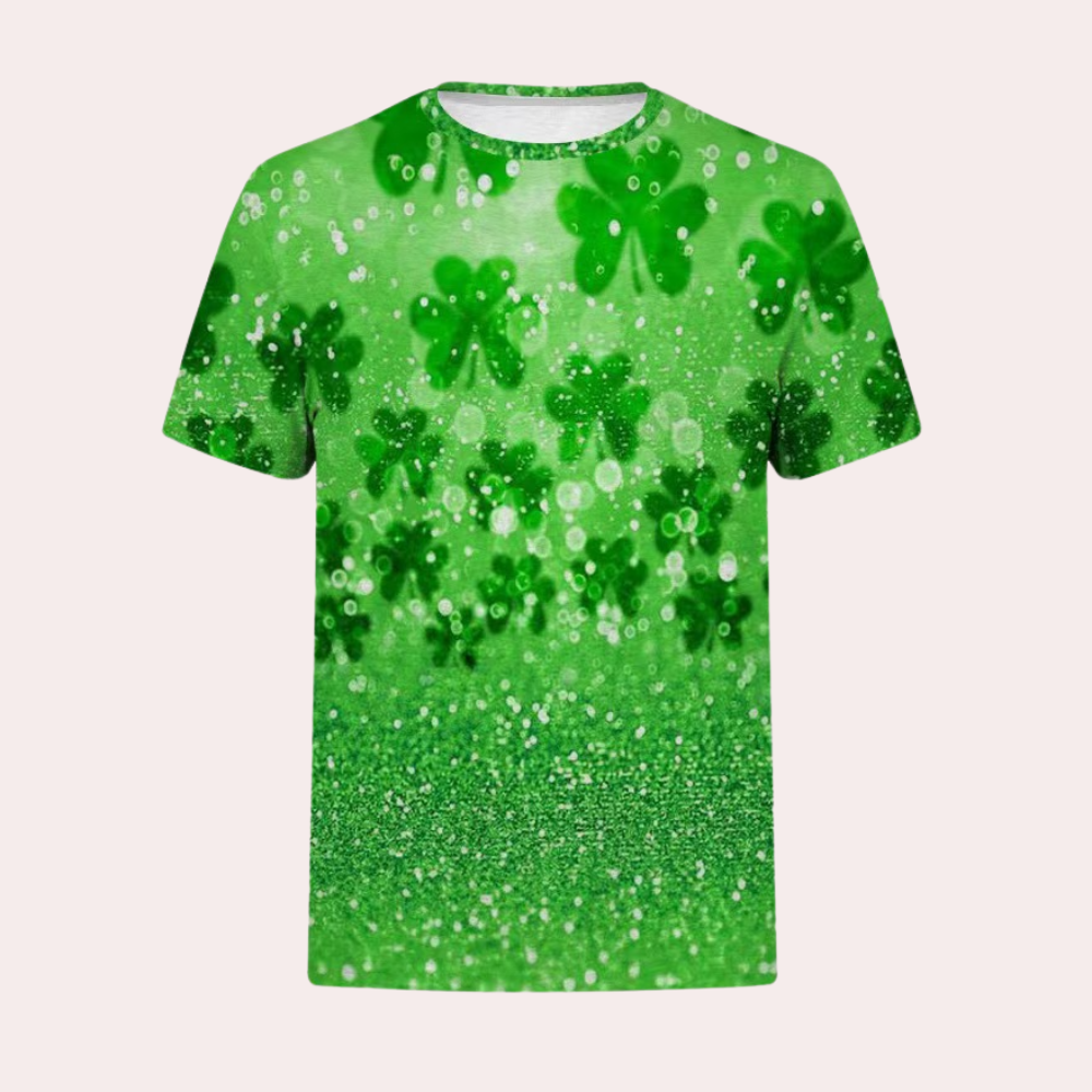 T-shirt Homme - Col Rond - Manches Courtes - Motif Géométrique Moderne