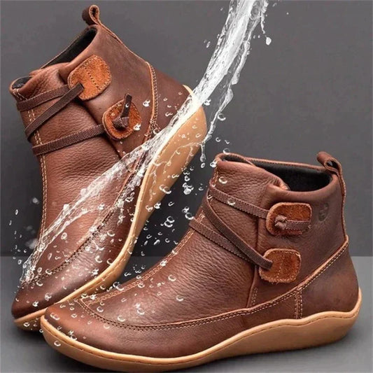 Bottes femme – Cuir orthopédique – Maintien cheville – Semelle épaisse antichoc