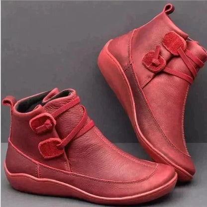 Bottes femme – Cuir orthopédique – Maintien cheville – Semelle épaisse antichoc