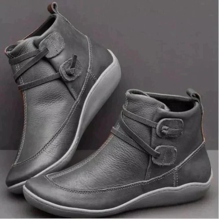 Bottes femme – Cuir orthopédique – Maintien cheville – Semelle épaisse antichoc