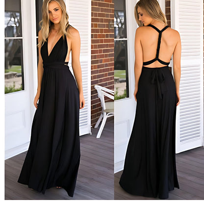Robe Longue Femme - Sans Bretelles - Décolleté Cœur - Coupe Évasée Élégante