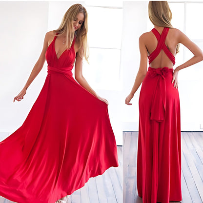 Robe Longue Femme - Sans Bretelles - Décolleté Cœur - Coupe Évasée Élégante