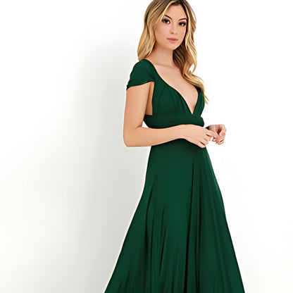 Robe Longue Femme - Sans Bretelles - Décolleté Cœur - Coupe Évasée Élégante