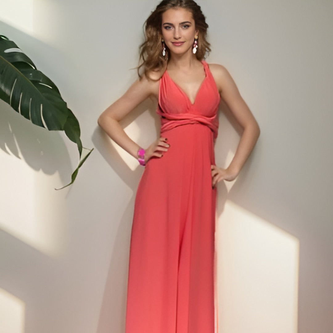 Robe Longue Femme - Sans Bretelles - Décolleté Cœur - Coupe Évasée Élégante