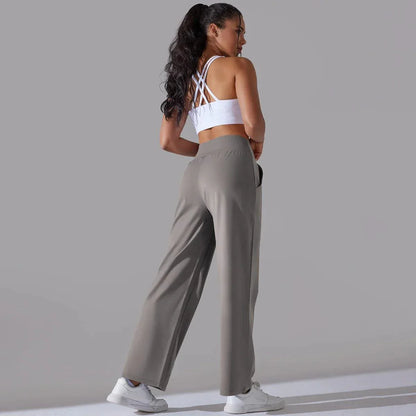 Pantalon de yoga à jambes larges et évasé - Confortable et extensible