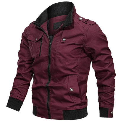 Blouson Homme – Coupe Régulière – Coton – Finition Côtelée – Épaules à Patte