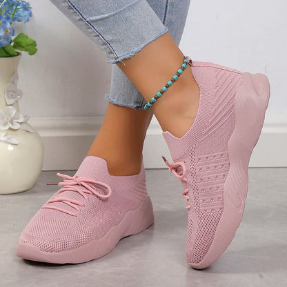 Baskets femme – Slip-on – Maille respirante – Semelle coussinée – Léger confort