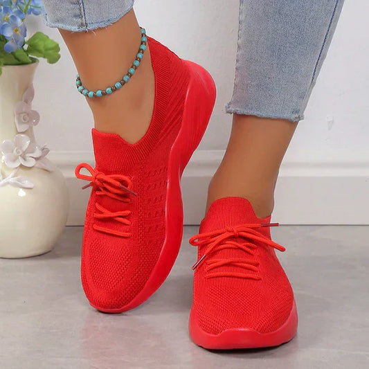 Baskets femme – Slip-on – Maille respirante – Semelle coussinée – Léger confort