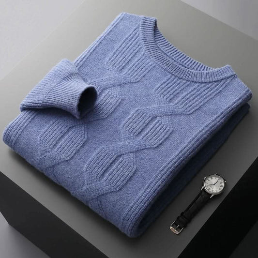 Pull en Tricot Câblé Douillet, Polyvalent et Élégant pour Hommes