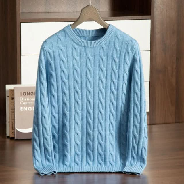 Pull en Tricot Câble Douillet, Élégant et Confortable pour Hommes