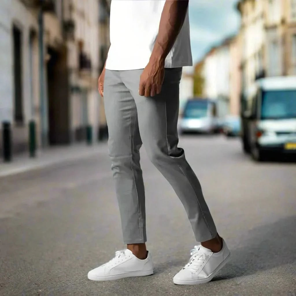 Pantalon chino de haute qualité, flexible et sur mesure pour homme