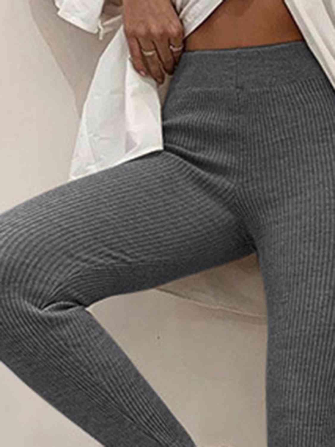 Legging taille mi-haute côtelé Clara - Confortable et extensible pour femme
