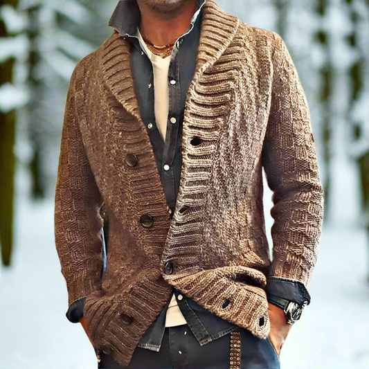 Cardigan en tricot doux, chaud et léger pour homme