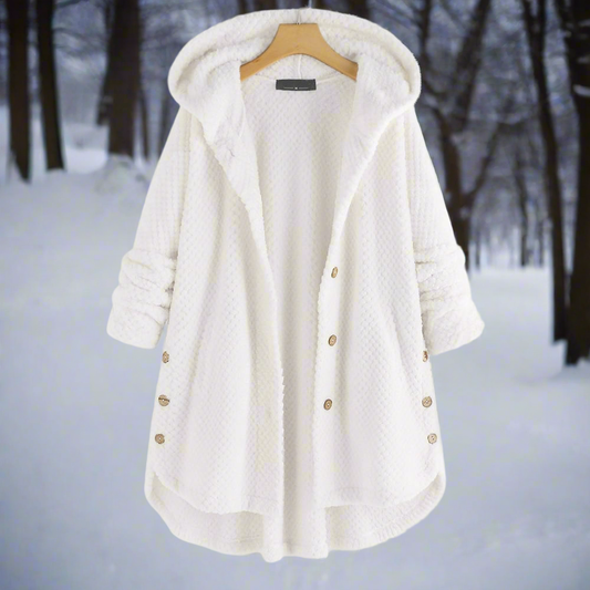 Veste polaire mi-longue chic, chaude et polyvalente pour femme