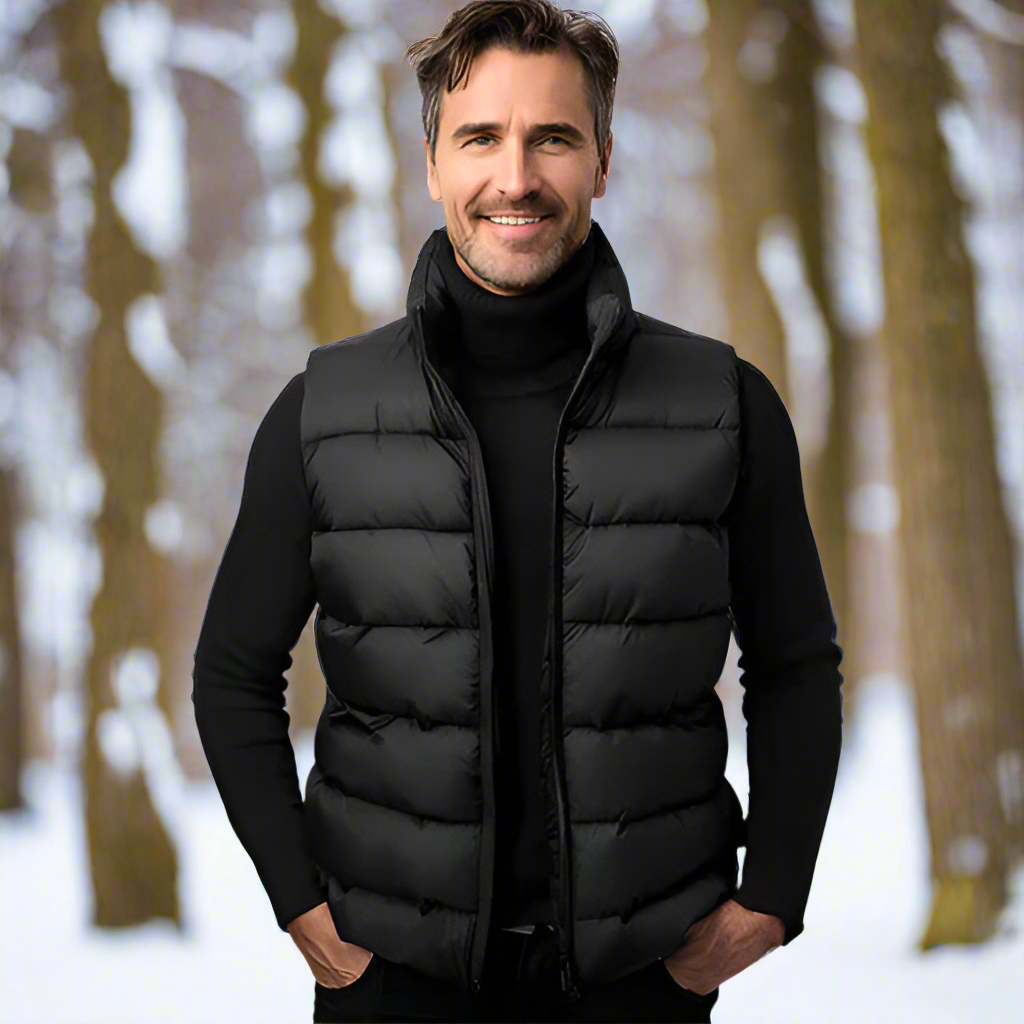 Gilet matelassé classique, confortable et fonctionnel pour homme