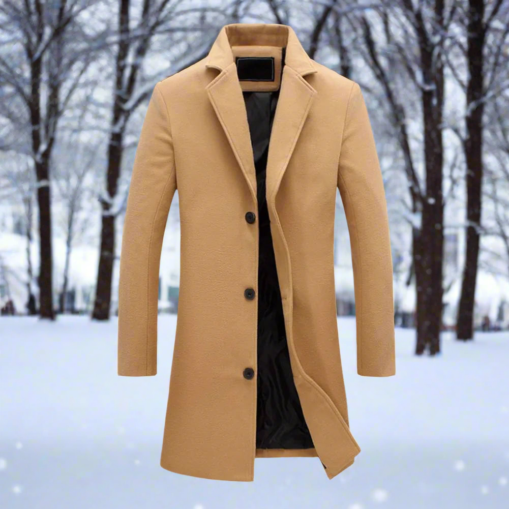 Manteau d'hiver chaud, long et coupe-vent pour homme