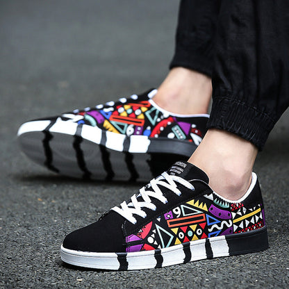 Baskets Basses Homme - Design Géométrique Moderne - Confort et Style Casual