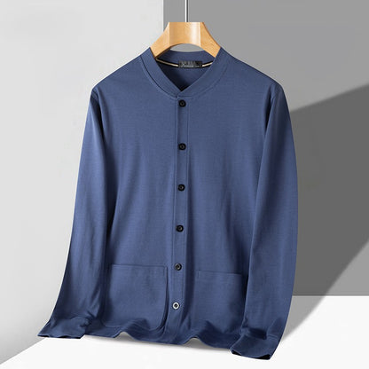 Cardigan homme – Coupe slim – Maille douce – Boutonnage frontal – Finitions côtelées