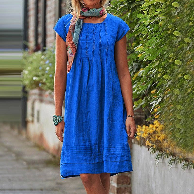 Robe d'été pour femme - Manches courtes - Confort décontracté