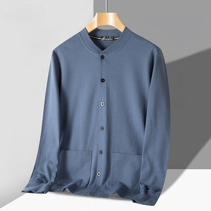 Cardigan homme – Coupe slim – Maille douce – Boutonnage frontal – Finitions côtelées