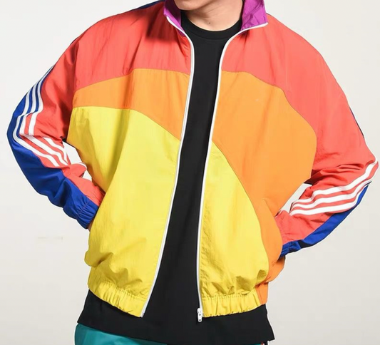 Veste coupe-vent homme – Coupe ample – Déperlante – Style sport rétro – Léger