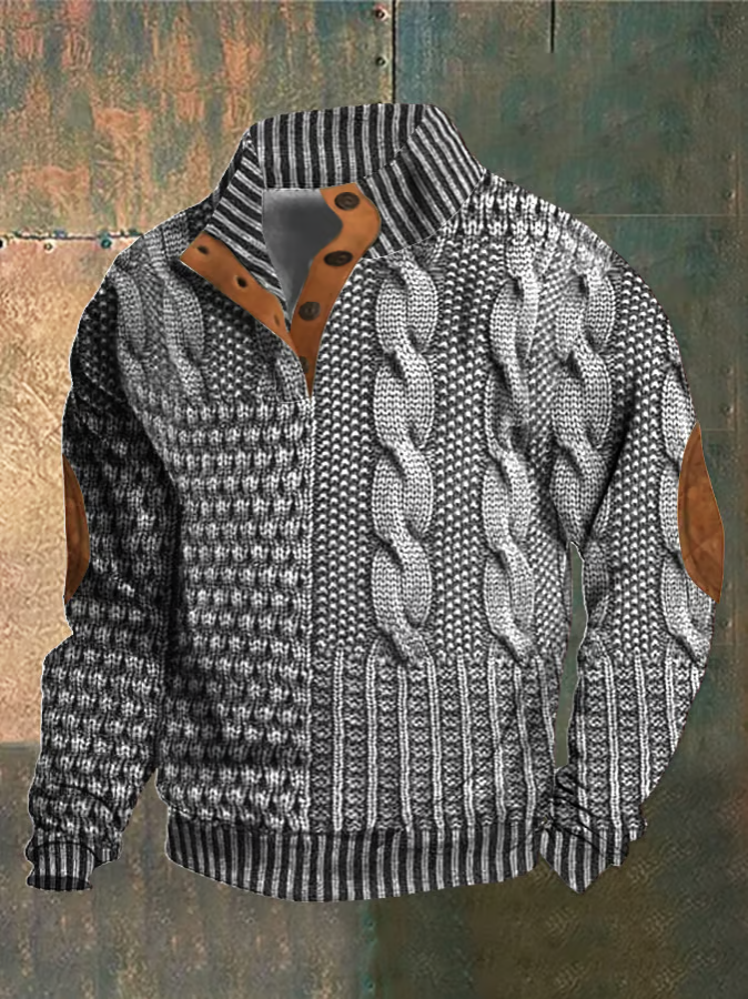 Cozy Cable Knit Jacket, Élégante, Confortable et Polyvalente pour Hommes