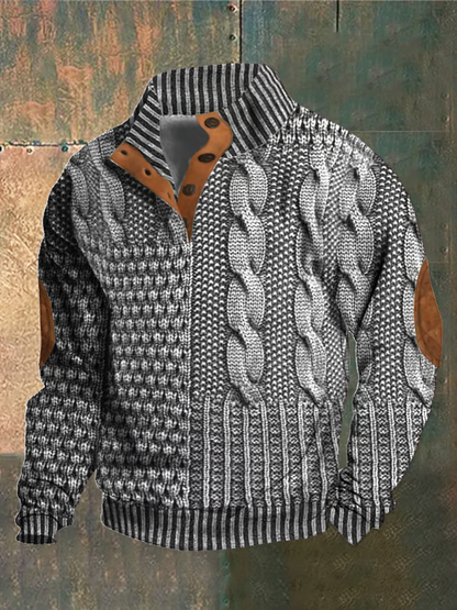 Cozy Cable Knit Jacket, Élégante, Confortable et Polyvalente pour Hommes