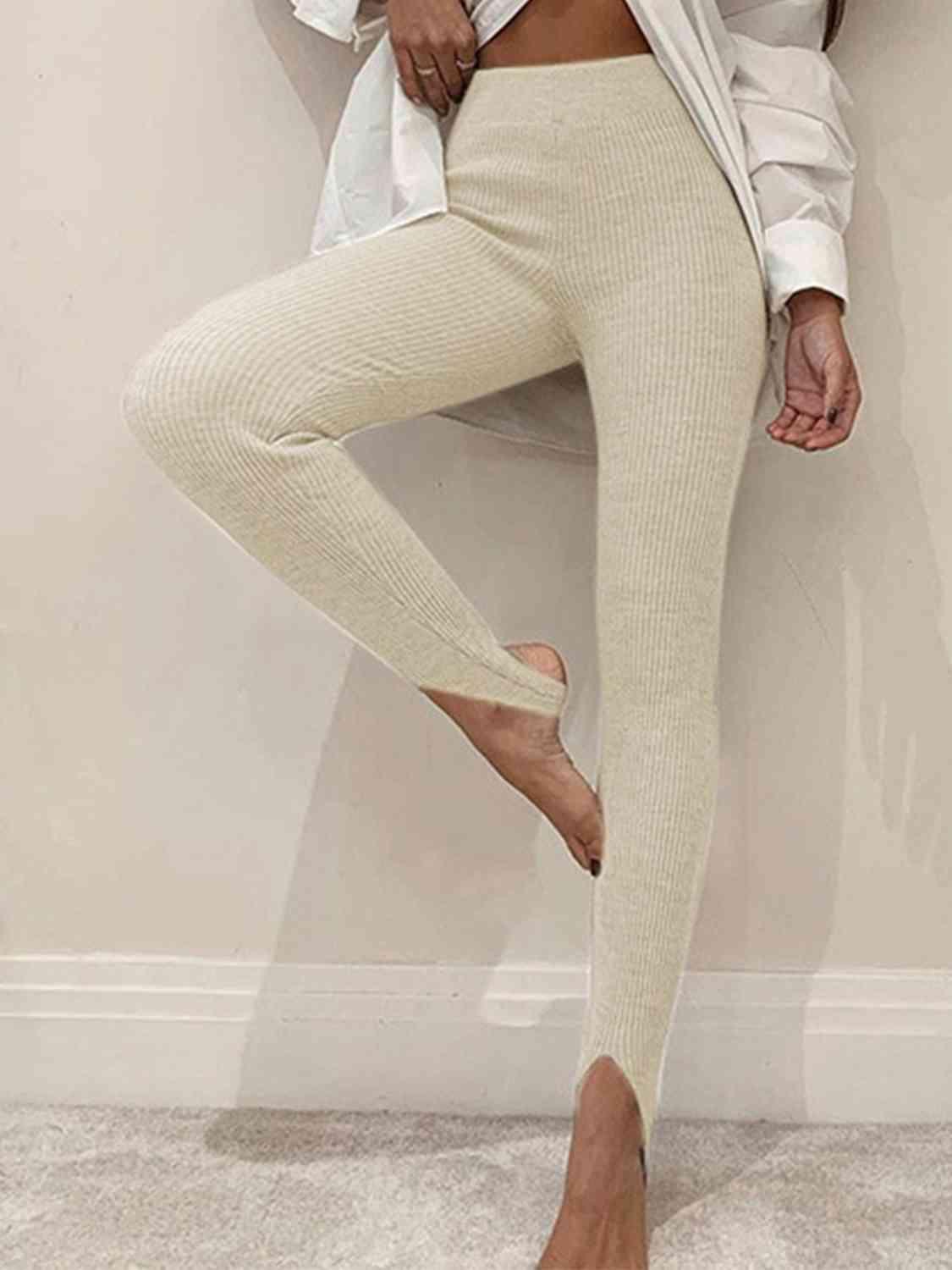 Legging taille mi-haute côtelé Clara - Confortable et extensible pour femme