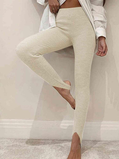 Legging taille mi-haute côtelé Clara - Confortable et extensible pour femme