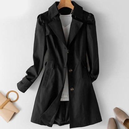 Trench-coat mi-long élégant et élégant pour femme