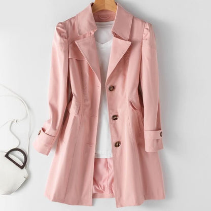 Trench-coat mi-long élégant et élégant pour femme