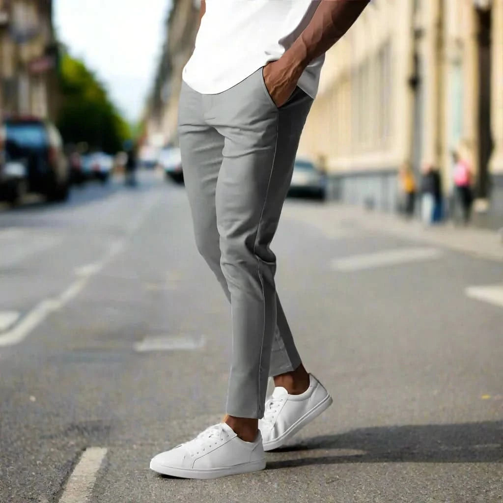 Pantalon chino de haute qualité, flexible et sur mesure pour homme