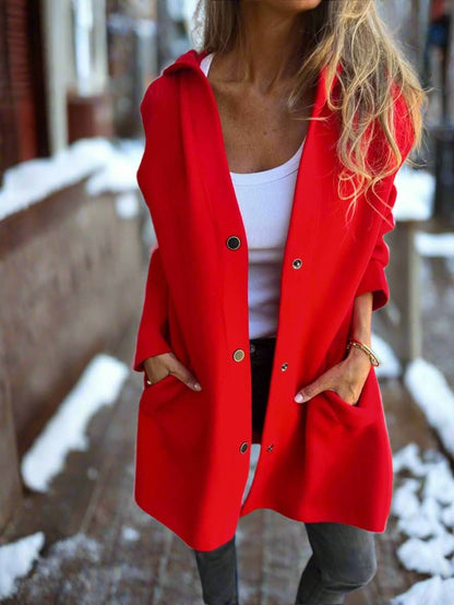 Luxueux cardigan en tricot à capuche long et chaud pour femme