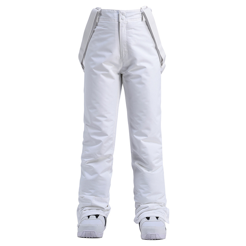 Pantalon de ski femme – Imperméable coupe droite – Bretelles réglables confortables