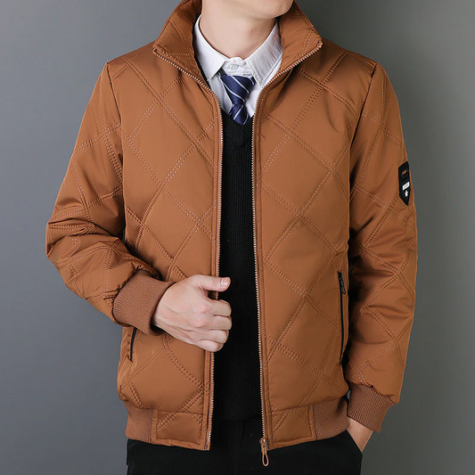Veste matelassée homme – Coupe régulière – Col montant – Fermeture zippée – Poignets côtelés