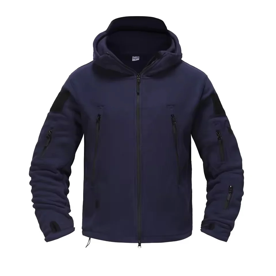 Veste polaire homme – Coupe régulière – Capuche – Zip intégral – Poches zippées