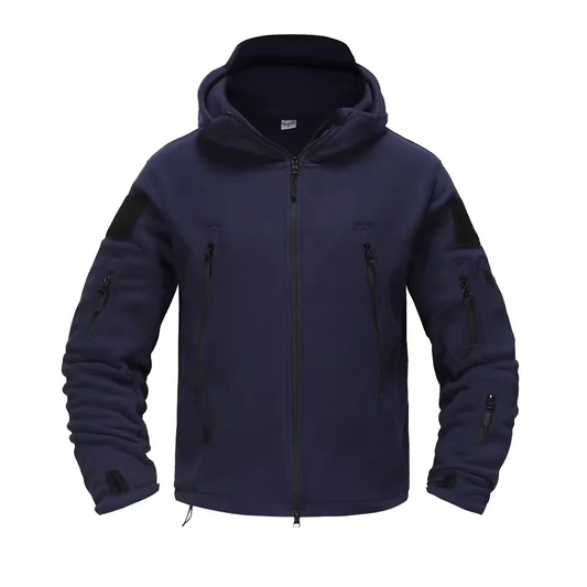 Veste polaire homme – Coupe régulière – Capuche – Zip intégral – Poches zippées