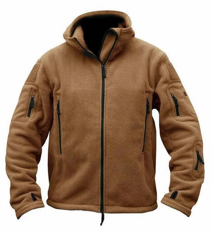 Veste polaire homme – Coupe régulière – Capuche – Zip intégral – Poches zippées