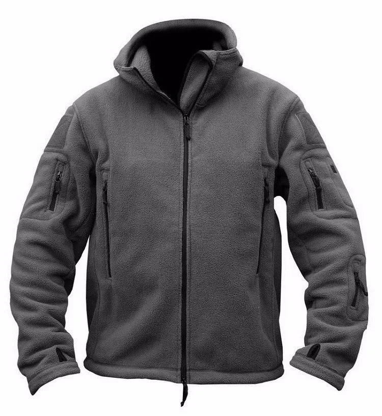 Veste polaire homme – Coupe régulière – Capuche – Zip intégral – Poches zippées